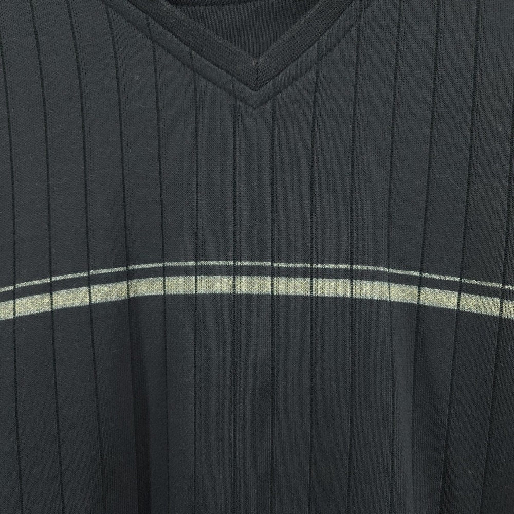Van Heusen Sweater Mens 4XL Black Stripe Ribbed Studio Pullover Big & Tall - Picture 3 of 12